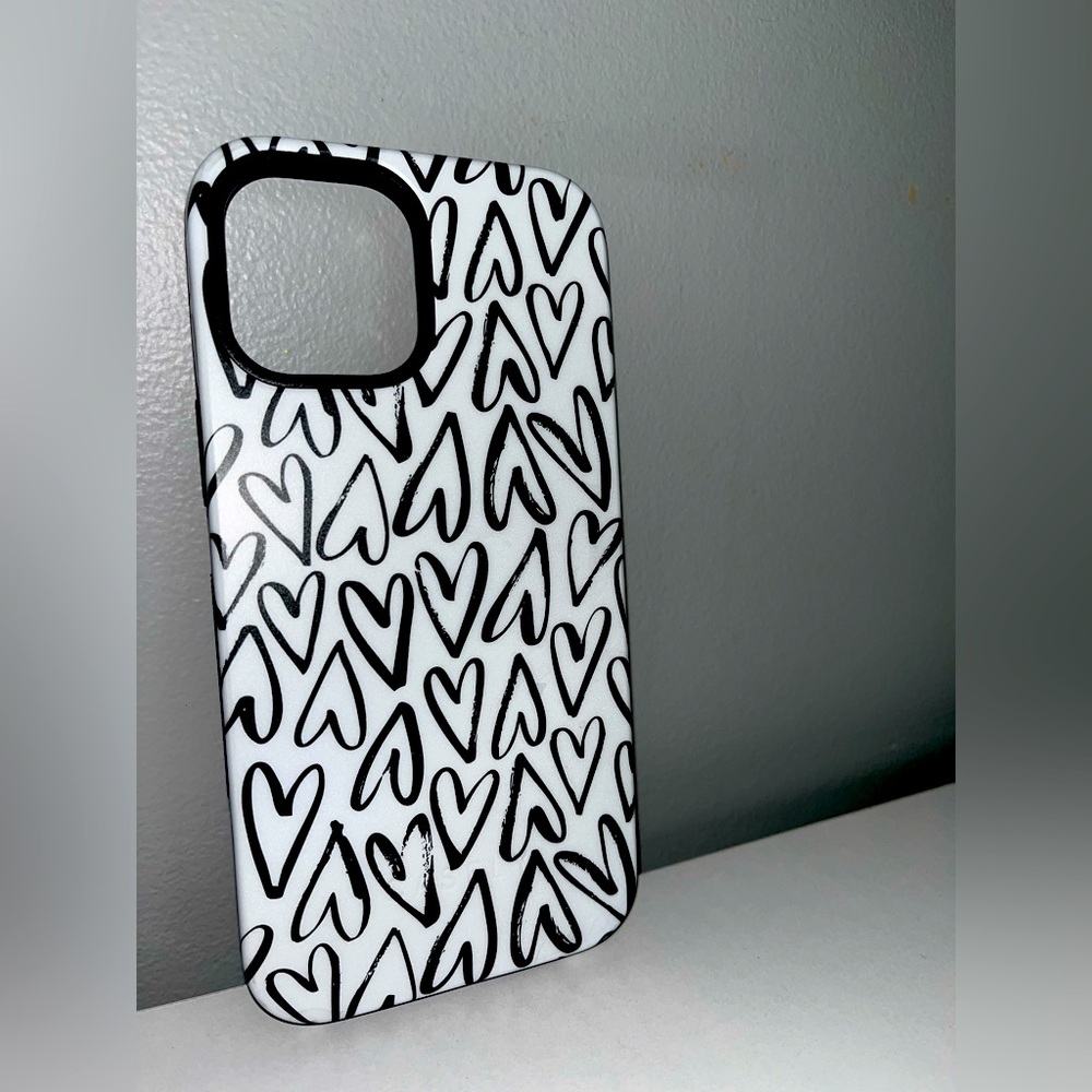 Casely iPhone 13 Pro Max Case - Black Hearts - Used